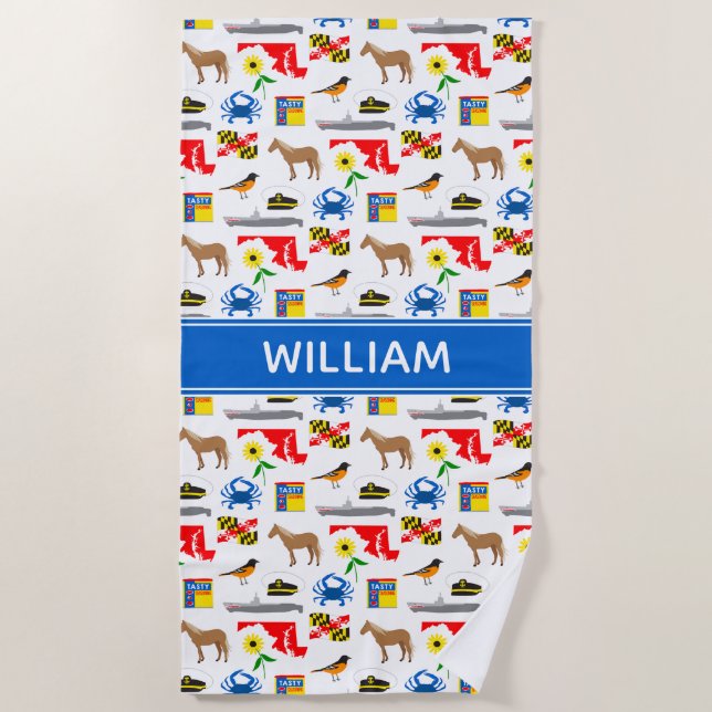 Maryland Beach Towel (Front)