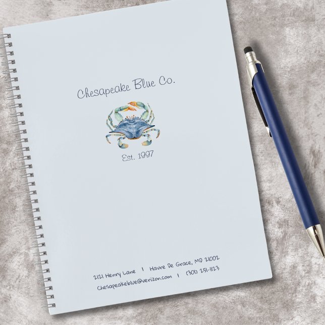 Maryland Blue Crab Business Custom Notebook (Creator Uploaded)