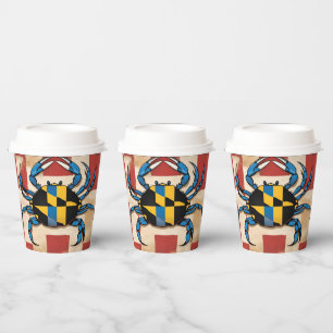 Maryland Blue Crab Paper Cups