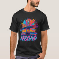 Maryland Bridge Watercolor Urban Souvenir Art