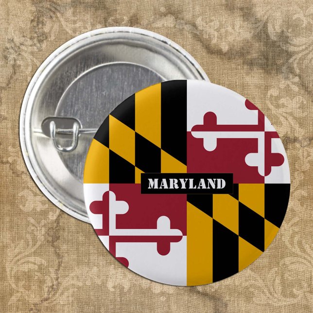 Maryland button, patriotic Maryland Flag fashion 3 Cm Round Badge (Creator Uploaded)