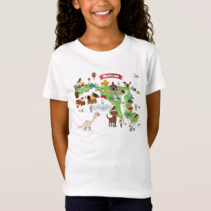 Maryland Cartoon Map T-Shirt