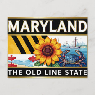 MARYLAND Chesapeake Bay Heritage Emblem Postcard