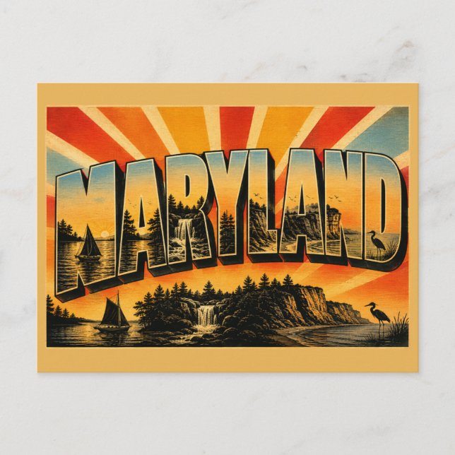 Maryland Chesapeake Bay Waterfalls Fossil Cliffs  Postcard (Front)