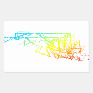 maryland chill blur rectangular sticker
