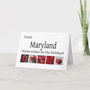 Maryland   Christmas Card, state specific Holiday Card