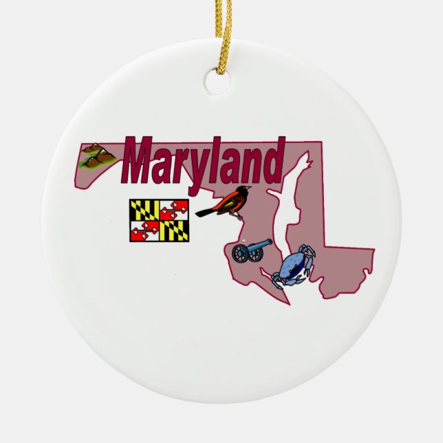 Maryland Christmas Tree Ornament (Front)