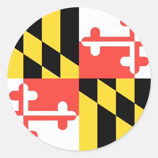 MARYLAND CLASSIC ROUND STICKER (Front)