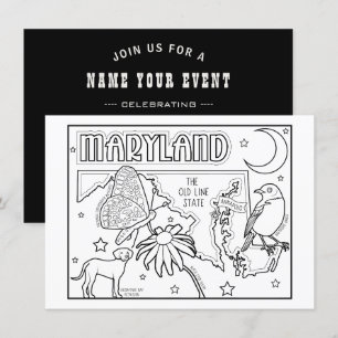 maryland colour me collage invitation