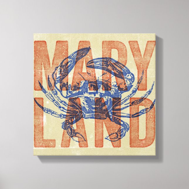 Maryland Crab Canvas Art (Front)