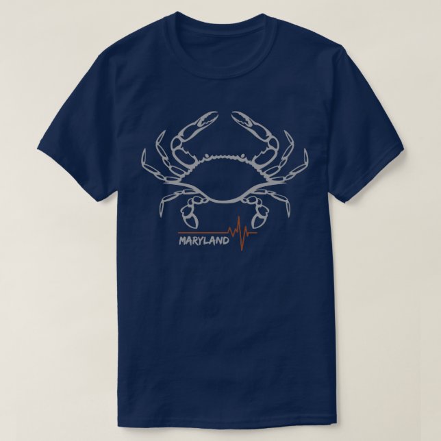 Maryland Crab Lover Design T-Shirt (Design Front)