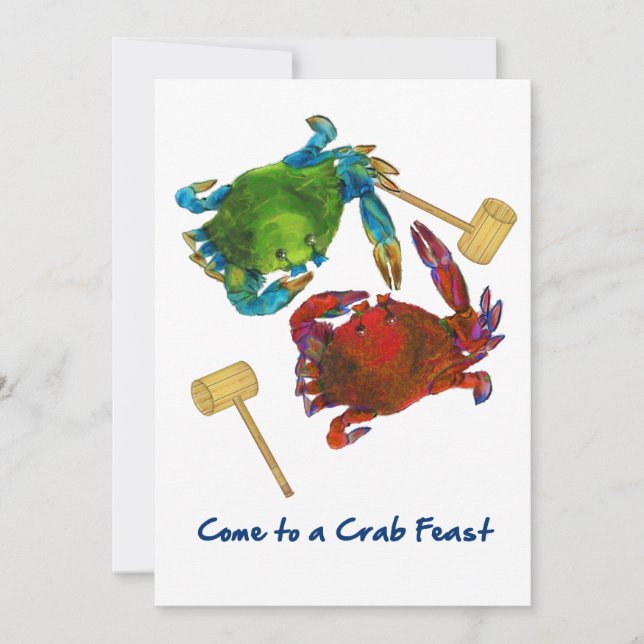 Maryland Crabs Before & After Crab Feast Invitation (Front)