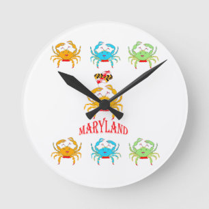 Maryland crabs round clock