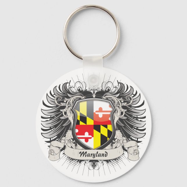 Maryland Crest Key Ring (Front)