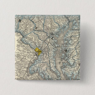 Maryland, DC, and Delaware 15 Cm Square Badge