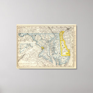 Maryland, DC, and Delaware Canvas Print
