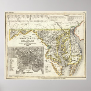 Maryland, Delaware Poster