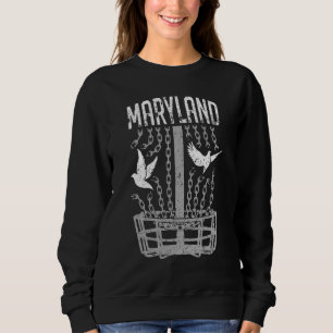 Maryland Disc Golf Player Breaking Chains Birdie Sweatshirt