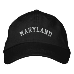 Maryland Embroidered Adjustable Cap Black