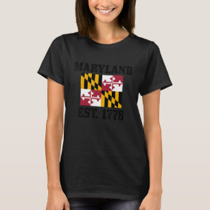 Maryland Est 1778 Vintage Maryland Flag Pride T-Shirt