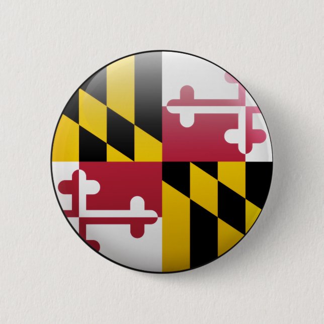 Maryland Flag 6 Cm Round Badge (Front)