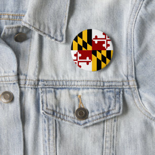 Maryland flag 6 cm round badge