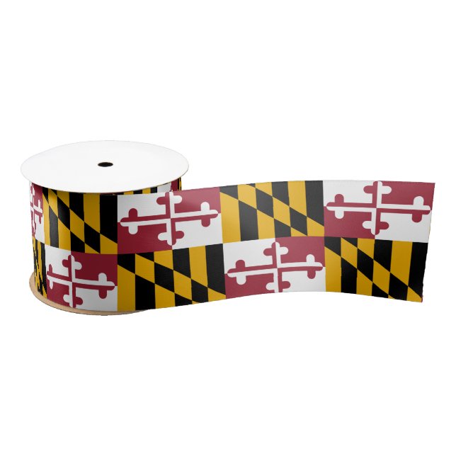 Maryland Flag & America States USA travel/sports Satin Ribbon (Spool)