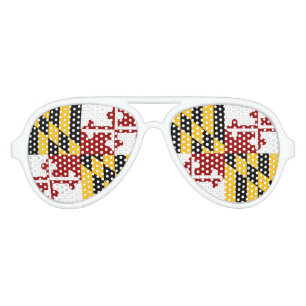 Maryland flag aviator sunglasses