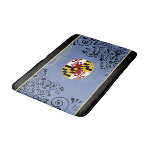 Maryland flag bath mat