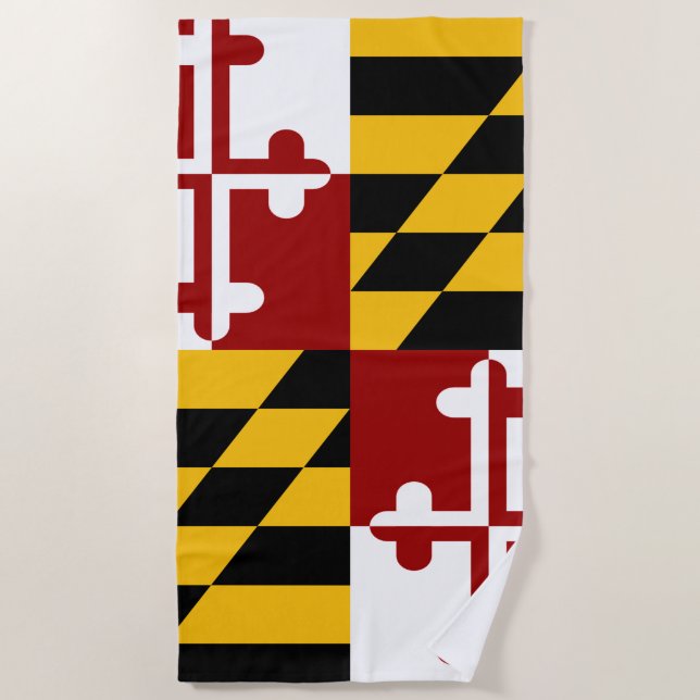 Maryland flag beach towel (Front)