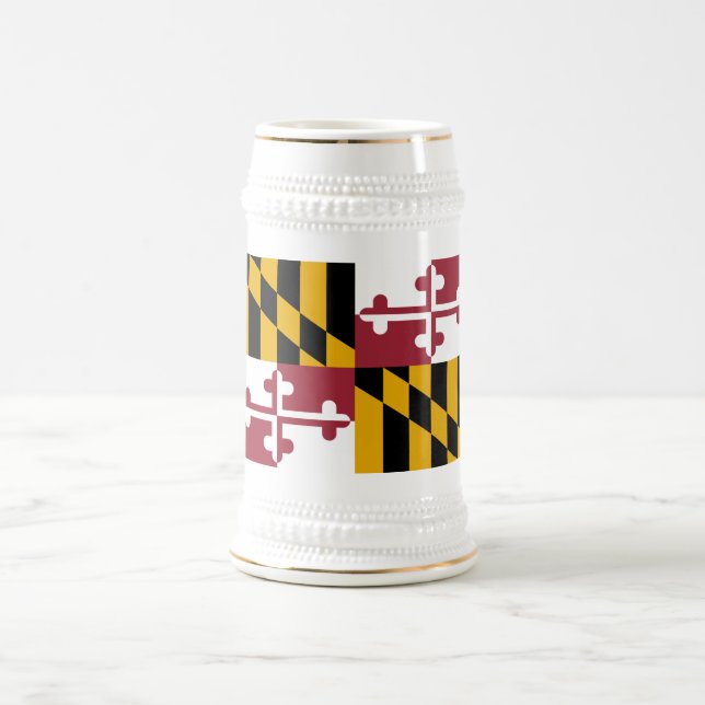 MARYLAND FLAG BEER STEIN (Center)
