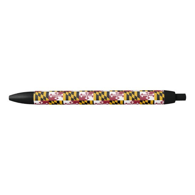 Maryland Flag Black Ink Pen (Front)