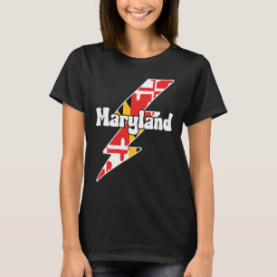 Maryland Flag Bolt of Lightning Cool T-Shirt