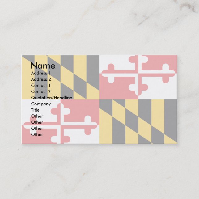 Maryland Flag Business Card (Front)