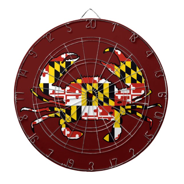 Maryland flag crab dart board (Front)
