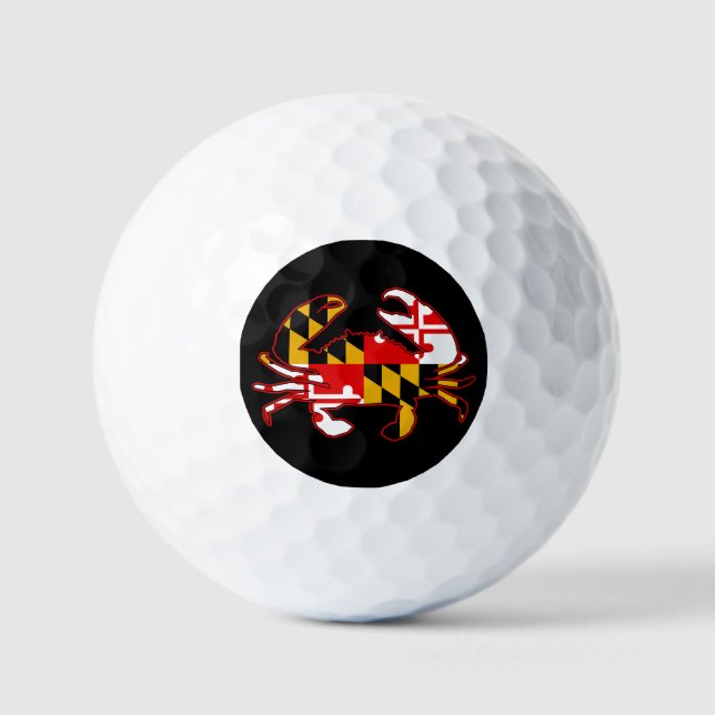 Maryland Flag Crab Golf Balls (Front)