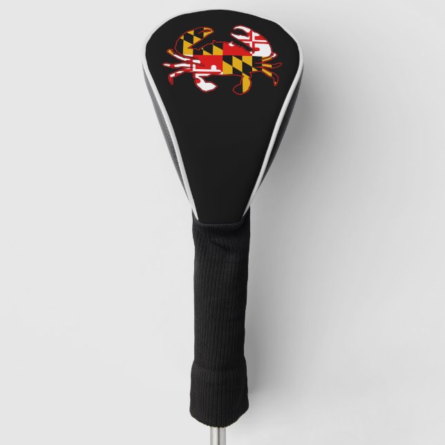 Maryland Flag Crab Golf Head Cover (Front)