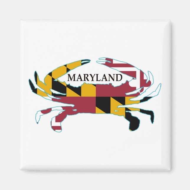 Maryland Flag Crab Magnet (Front)