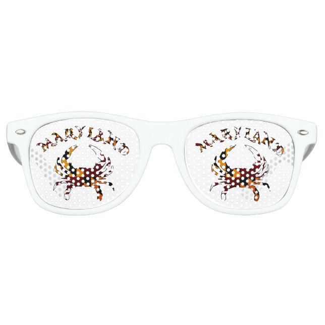Maryland Flag Crab Retro Sunglasses (Front)