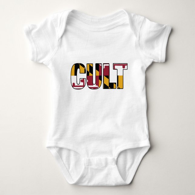 Maryland Flag Cult Baby Bodysuit (Front)