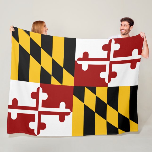 Maryland flag fleece blanket (In Situ)
