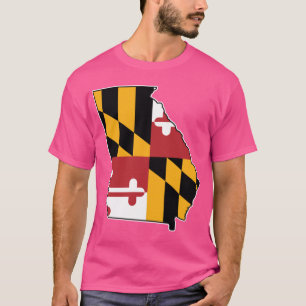 Maryland Flag Georgia Map T-Shirt