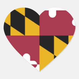Maryland Flag Heart Sticker