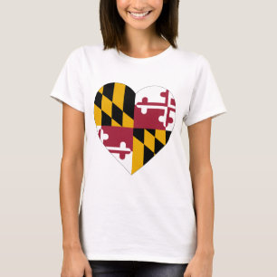 Maryland Flag Heart T-Shirt