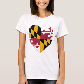 Maryland Flag Heart T-Shirt
