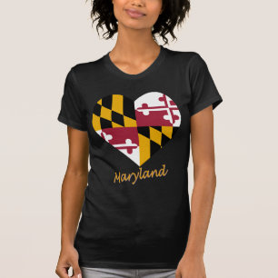 Maryland Flag Heart T-Shirt