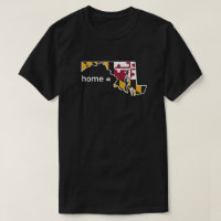 Maryland flag home (w/crab) t-shirt