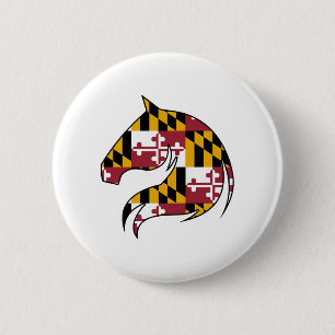 Maryland Flag Horse Button