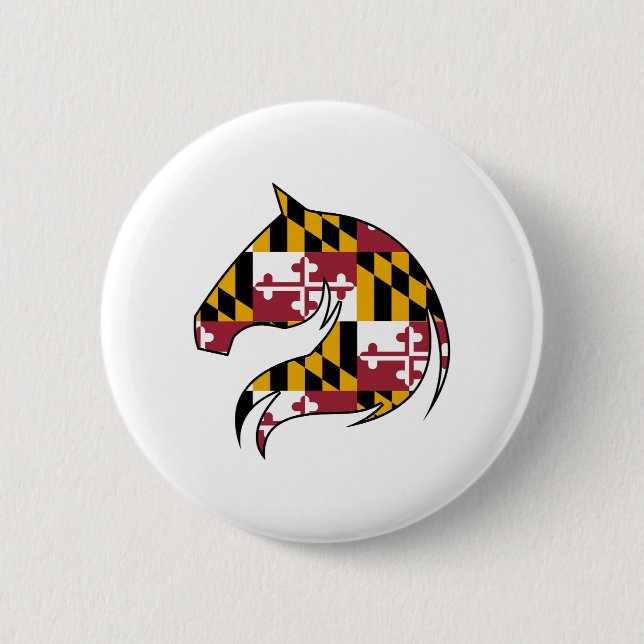 Maryland Flag Horse Button (Front)