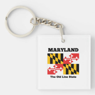 Maryland flag key ring
